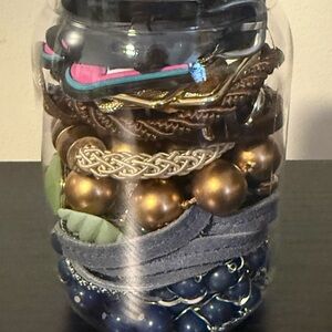 Small Jar of Semi Mystery Jewelry
